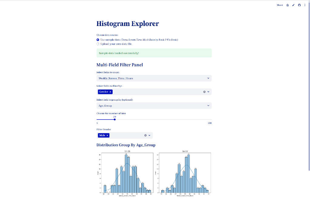 Histogram Streamlit Building an Interactive Histogram Explorer with Streamlit